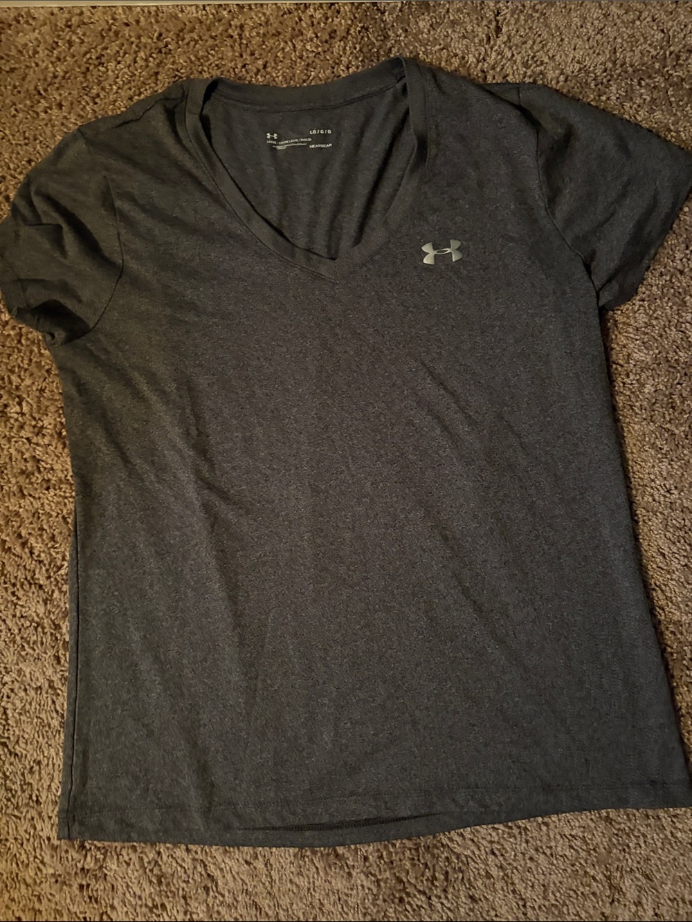Under Armour Women’s Charcoal Gray V-Neck Performance Tee